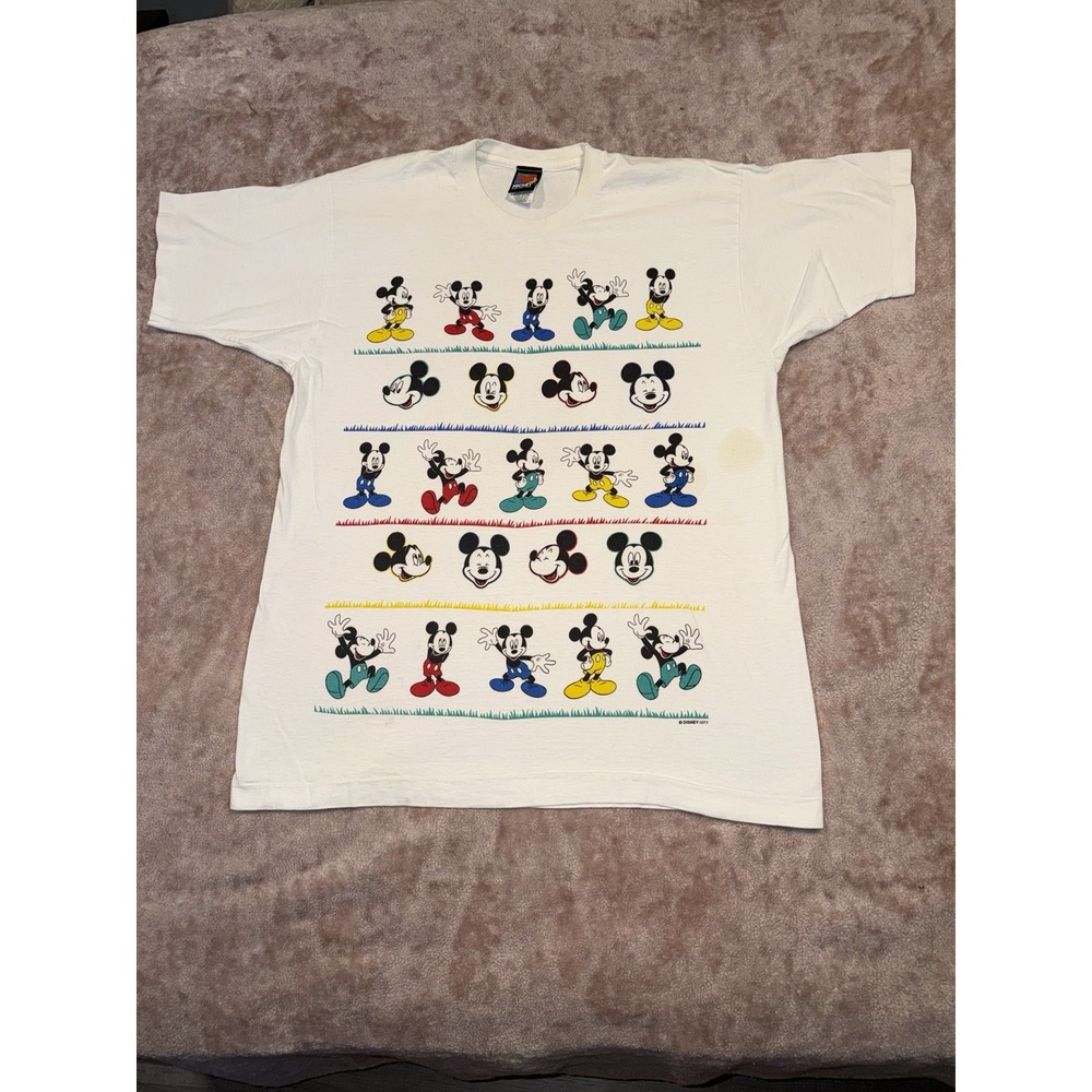 Vintage 90s Mickey Unlimited Mickey Mouse T Shirt White XL Jerry Leigh Disney